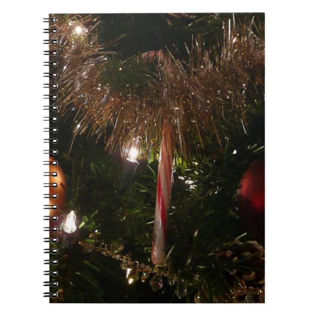 Cuaderno Navidad Árbol II Festividad Rojo y Oro (Frente)