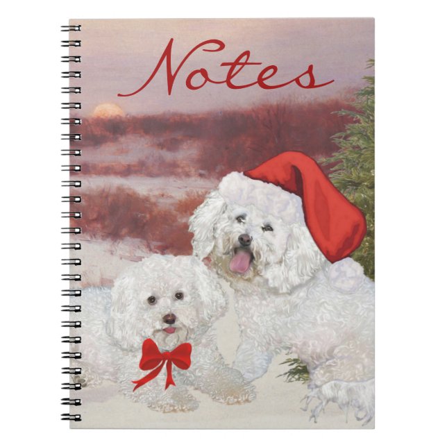 Cuaderno Navidad Bichon Frise (Frente)