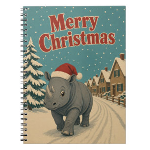 Cuaderno Navidad de animales en Rhino Village Lane