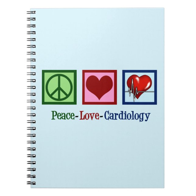 Cuaderno Navidad de la cardiología del amor de la paz (Frente)