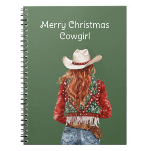 Cuaderno Navidad de vaquera pelirroja occidental