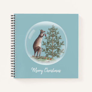 Cuaderno Navidad en Australia con nieve y un canguro