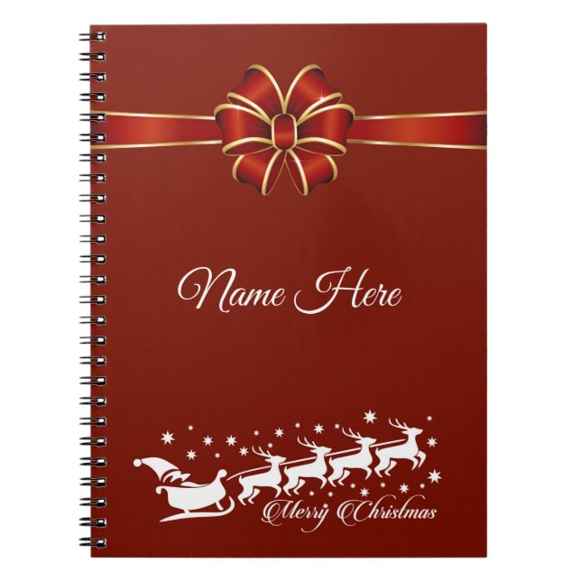 Cuaderno Navidad Feliz personalizada (Frente)