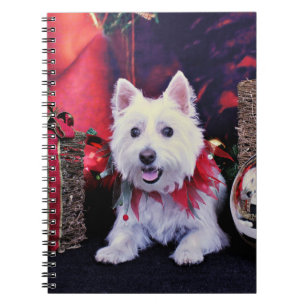 Cuaderno Navidad - montaña del oeste Terrier - Madison