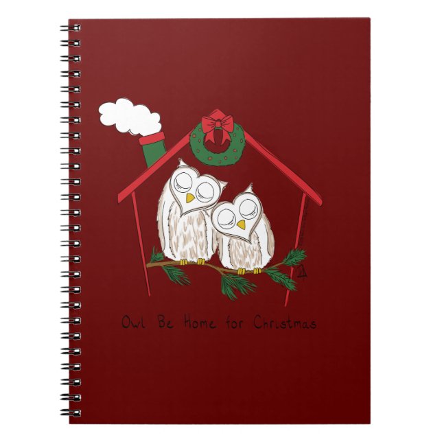 Cuaderno Navidad Owl Be Home Cute (Frente)