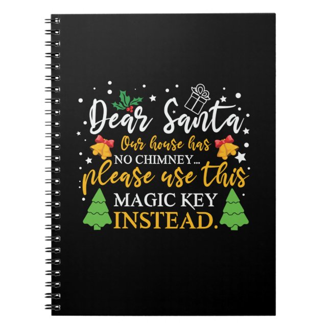 Cuaderno Navidad Querida clave Santa Mágica (Frente)