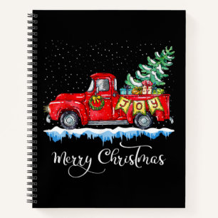 Cuaderno Navidad Vintage Camión Rojo Antiguo Ch