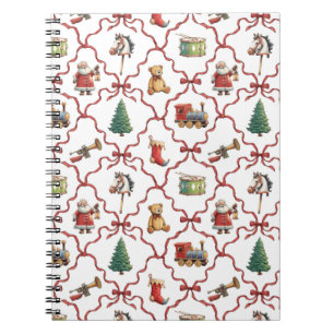 Cuaderno Navidad vintage juguetes retro Santa Claus Navidad