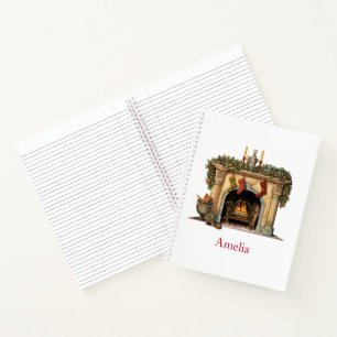 Cuaderno Navidades acogedores de la chimenea de Victoria