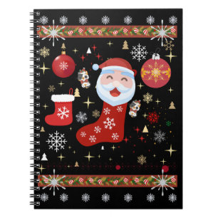Cuaderno Navidades acuáticos Ornamentos de la sock de Snowf