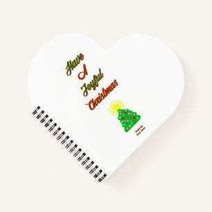 Cuaderno Navidades alegres con forma de corazón para bloc d