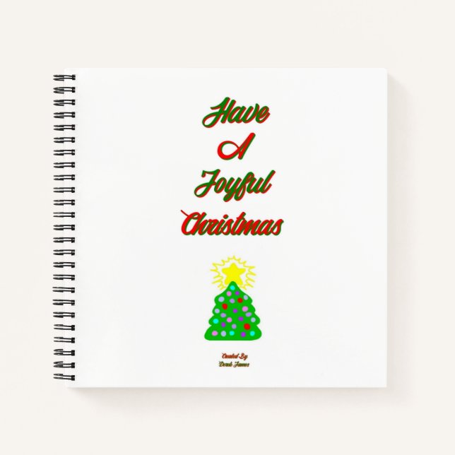 Cuaderno Navidades alegres para bloc de notas en espiral (Anverso)