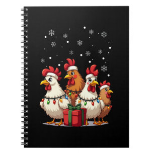Cuaderno Navidades alumbran pollo Santa Funny Xmas