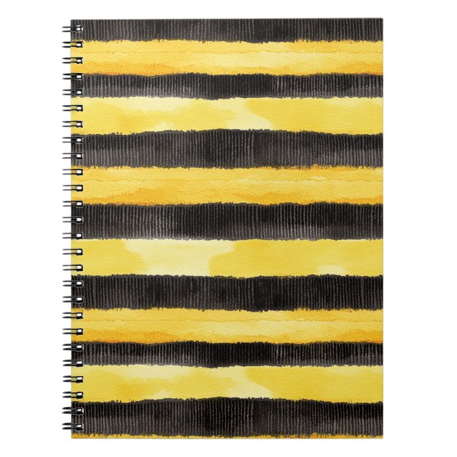 Cuaderno Navidades Amarillos de Oro Negro de Honey Bee (Frente)