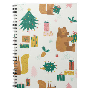 Cuaderno Navidades Animales Forestales: Vibe de época
