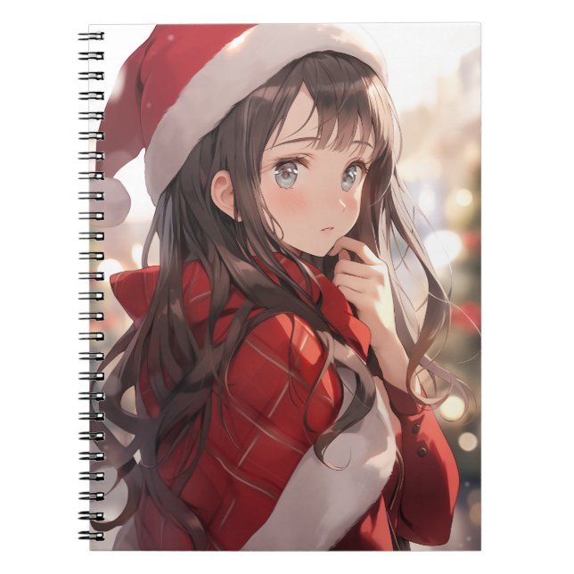 Cuaderno Navidades Anime Chica (Frente)