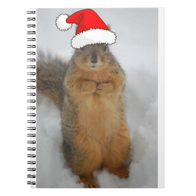 Cuaderno Navidades ardilla con Santa (Frente)