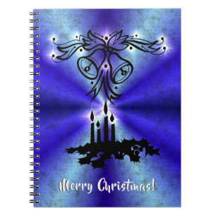 Cuaderno Navidades Artdeco sobre el arcoiris verde azul