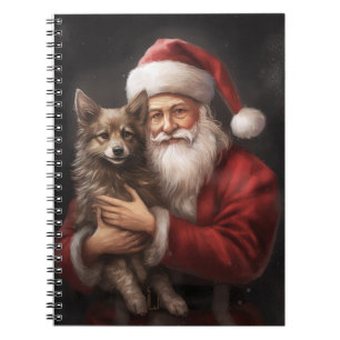 Cuaderno Navidades australianos de Kelpie con Santa Claus