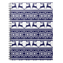 Cuaderno Navidades, azul y blanco escandinavo
