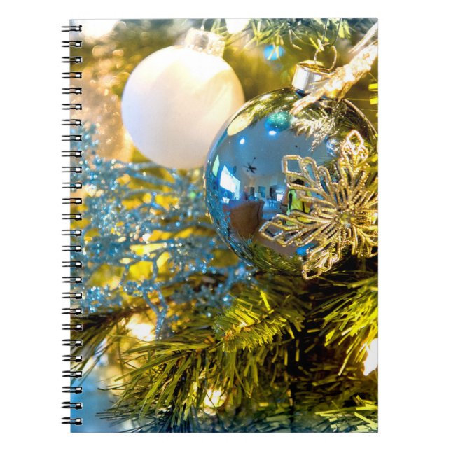 Cuaderno Navidades azules y de oro mágico (Frente)