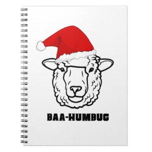 Cuaderno Navidades Baa-Humbug-Oveja graciosa agricultora An