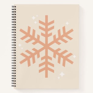 Cuaderno Navidades Beige copo de nieve
