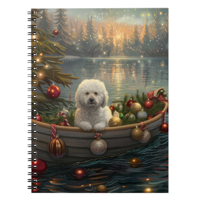 Cuaderno Navidades Bichon Frise Voyage festivo (Frente)