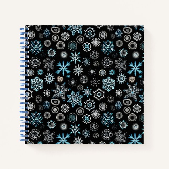 Cuaderno Navidades Blue Snowflakes (Anverso)