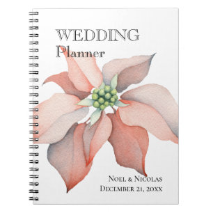 Cuaderno Navidades Boda de Poinsettia de color mágico/acuar