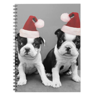 Cuaderno Navidades Boston terriers