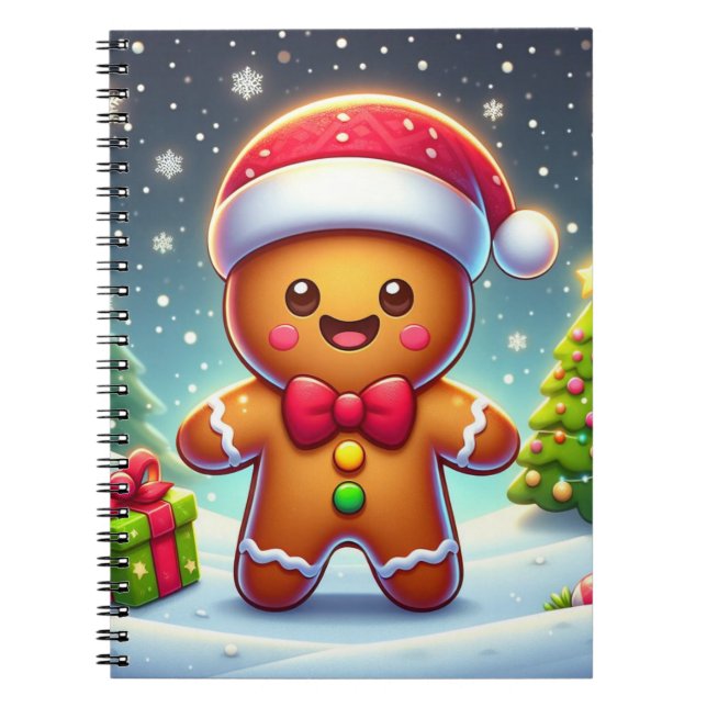 Cuaderno Navidades caprichosos/hombre de pan de jengibre de (Frente)