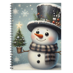 Cuaderno Navidades caprichosos y llenos de nieve en inviern