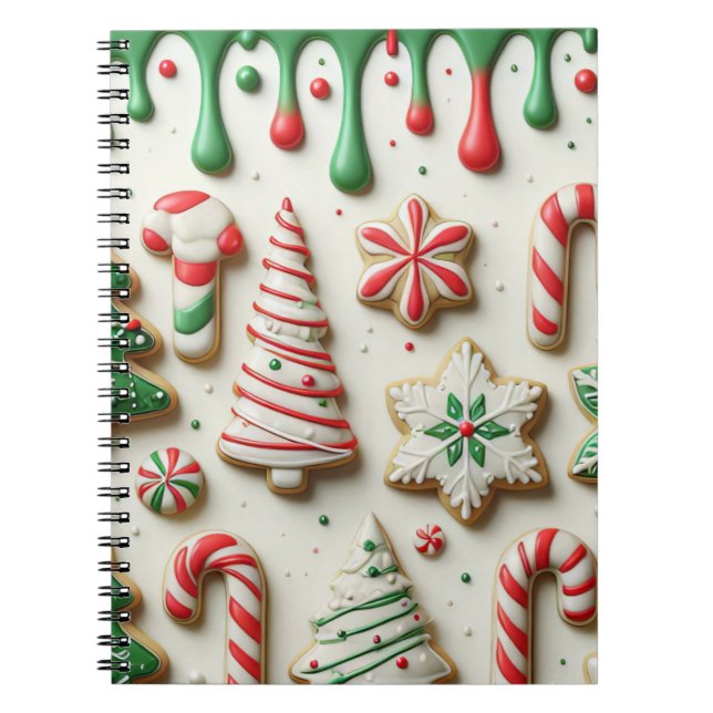 Cuaderno Navidades cargador de peluche navidad suéter fea (Frente)