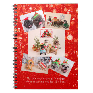 Cuaderno Navidades Cheer Pug Notebook