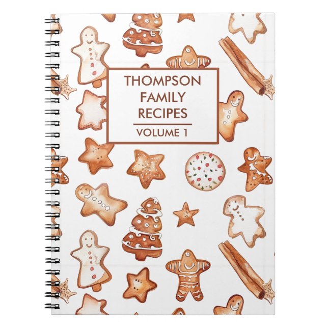 Cuaderno Navidades cocina receta personalizada (Frente)