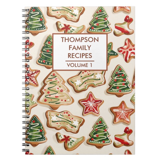 Cuaderno Navidades cocina receta personalizada (Frente)
