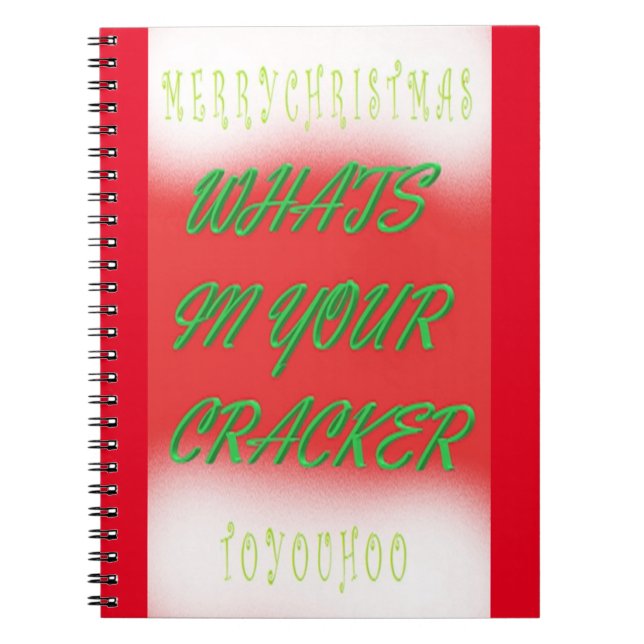Cuaderno Navidades con temática blanca y verde roja (Frente)