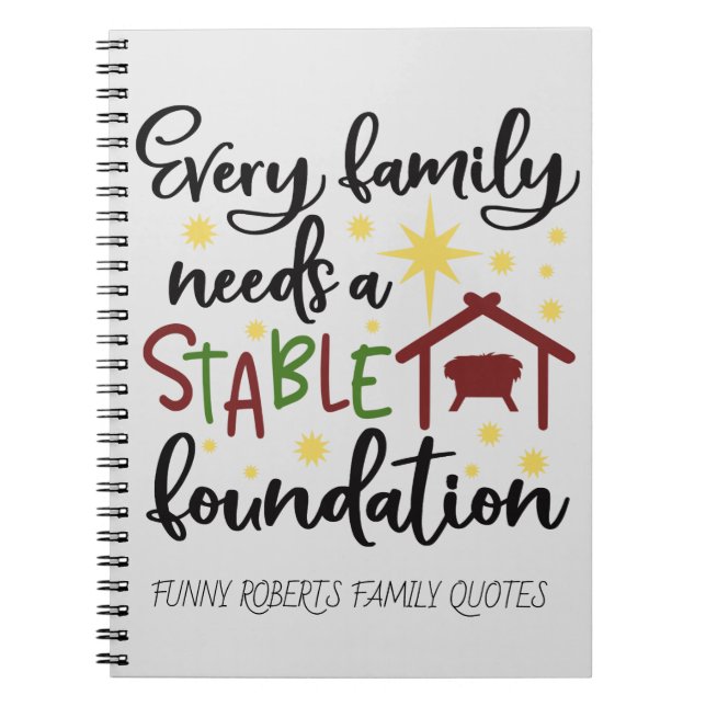 Cuaderno Navidades cristianos Citas graciosas de familia (Frente)