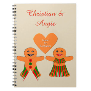 Cuaderno Navidades Cuidados Gingerbread Pareja Personalizad
