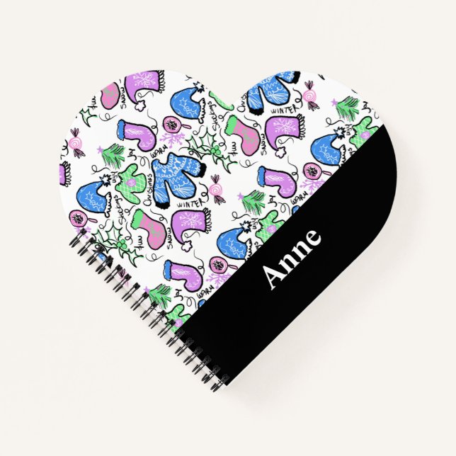 Cuaderno Navidades Cuidadosos Doodles Rigurosos Patrón de S (Anverso)