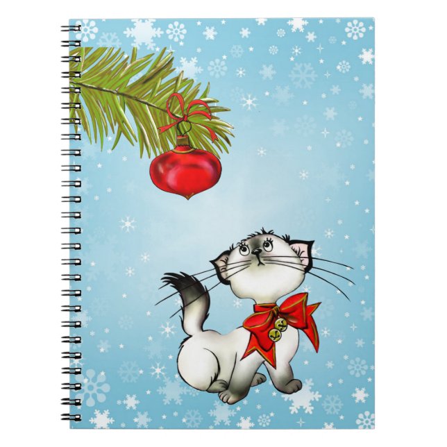 Cuaderno Navidades Curiosos Kitty Con Un Golpe Rojo (Frente)