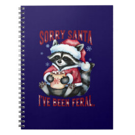 Cuaderno Navidades Cute Raccoon Cita divertida espiral