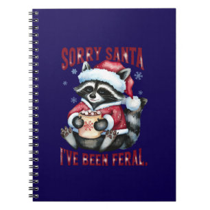 Cuaderno Navidades Cute Raccoon Cita divertida espiral