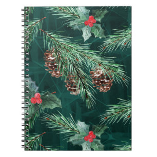 Cuaderno Navidades de acuarela picar con conos