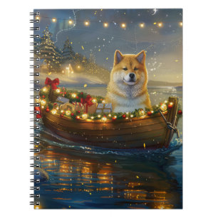 Cuaderno Navidades de Akita norteamericanos disfrutan de un