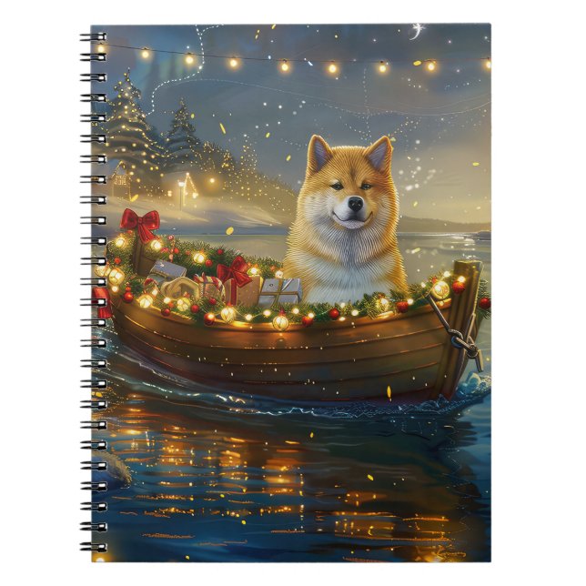 Cuaderno Navidades de Akita norteamericanos disfrutan de un (Frente)