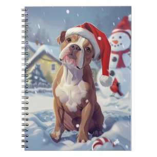 Cuaderno Navidades de American Staffordshire Winter Wonderl