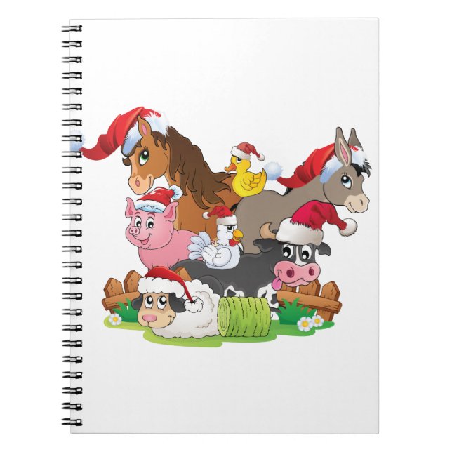 Cuaderno Navidades de animales de granja (Frente)