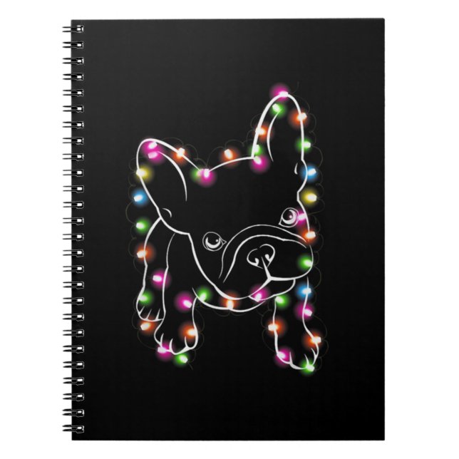 Cuaderno Navidades de Bulldog franceses ligeros (Frente)